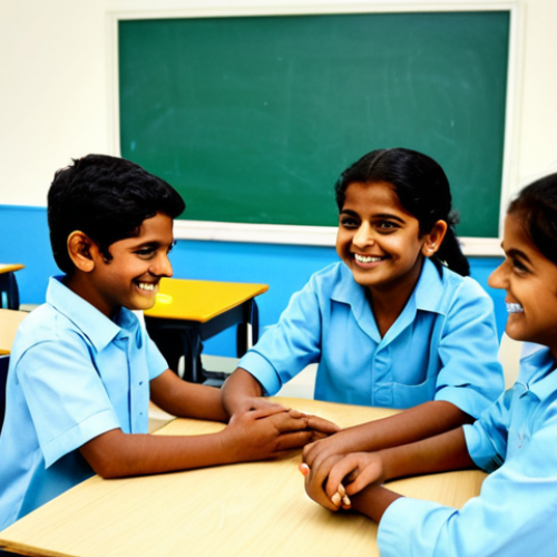 Home 17 **
A group of fully clothed Bengali students in a modern, well-lit classroom, engaging in a hands-on science experiment. The classroom features digital displays and lab equipment. The students are smiling and appear enthusiastic. Safe for work, appropriate content, professional, modest, family-friendly, perfect anatomy, correct proportions, natural pose, well-formed hands, proper finger count, natural body proportions, educational setting.
**