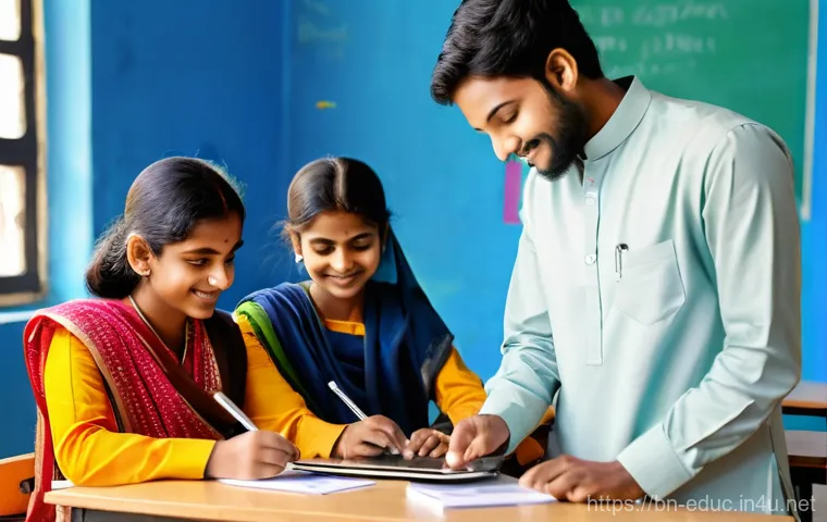 학습권과 교육 기회 균등 - **Prompt:** "A vibrant illustration of digital learning bridging the urban-rural divide in Banglades...